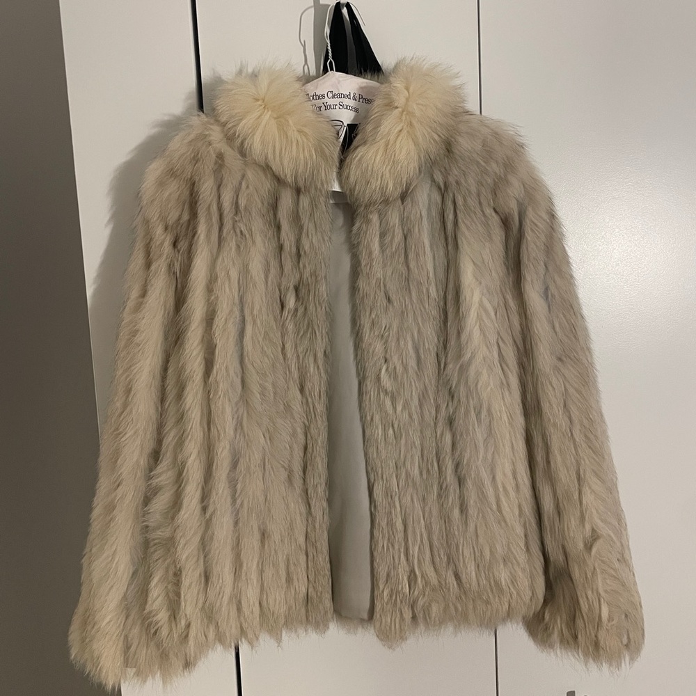 Saga blue fox fur coat